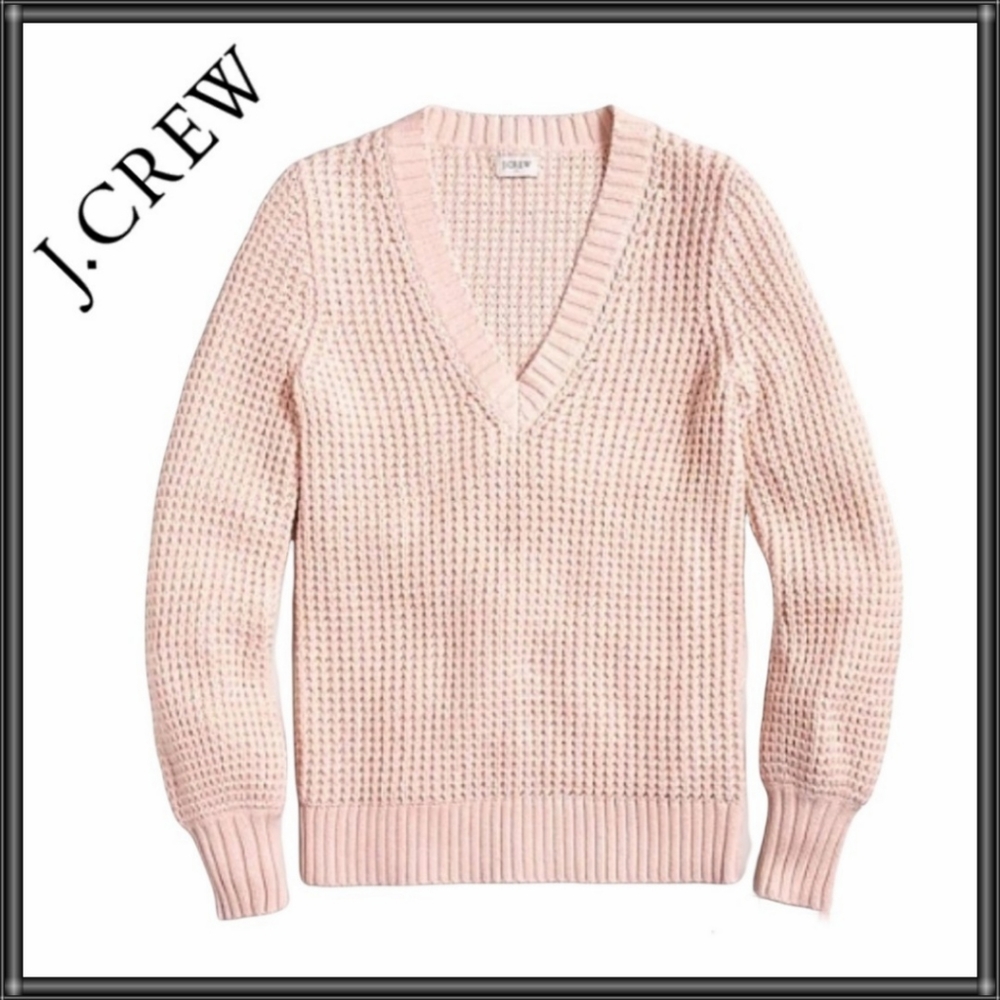 J. Crew Pink V-Neck Sweater